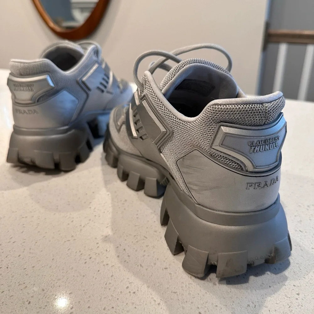 Prada Cloudbust Chunky Sneakers -Silver - Picture 11 of 12